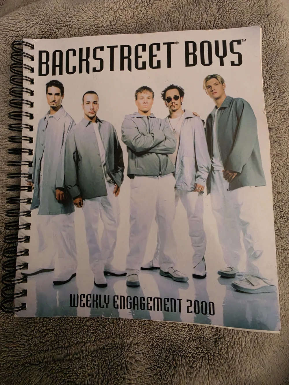 Vintage 2000 Backstreet Boys Weekly Engagement Planner